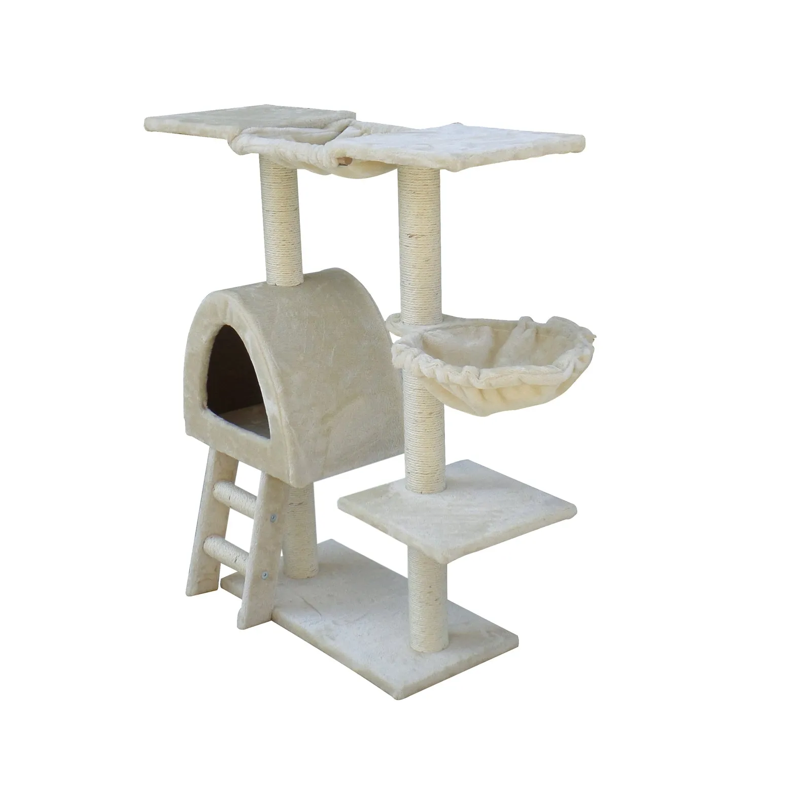 100cm Beige Cat Scratching Post Tree House