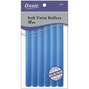 Annie Soft Twist Rollers 9/16" Blue Value Pack (12pcs)