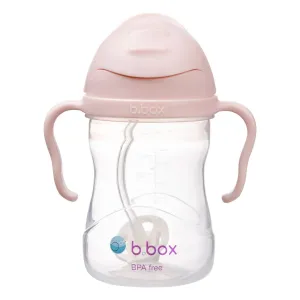 b.box Weighted Straw Sippy Cup 240ml Blush Light Pink
