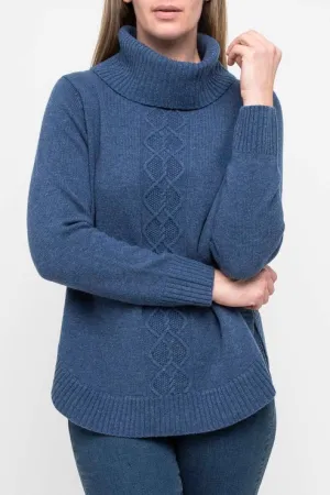 Cable Detail Pullover - Denim