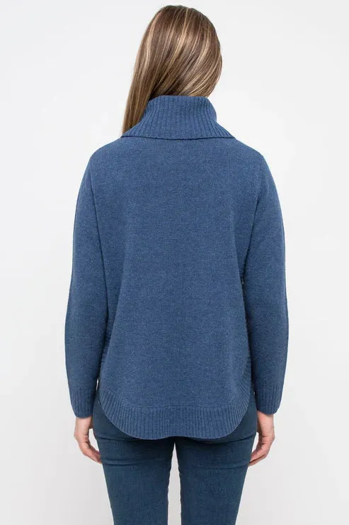 Cable Detail Pullover - Denim