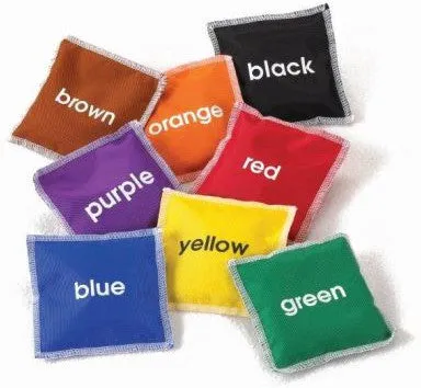 Coloured Bean Bags Set Of 8