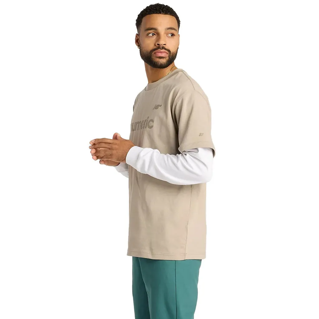 NEW BALANCE NUMERIC COTTON TEE - ARID STONE