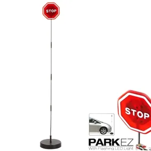 Parking Stop Sign PARKEZ Flashing LED Light Car Garage System Sign Aid Sensor
