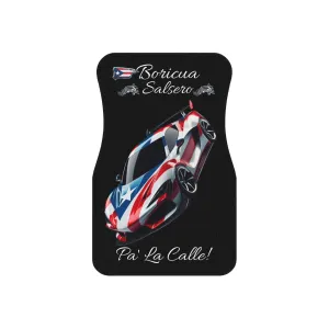 PUERTO RICO BORICUA SALSERO  PA' LA CALLE! CAR MATS (Set of 4)