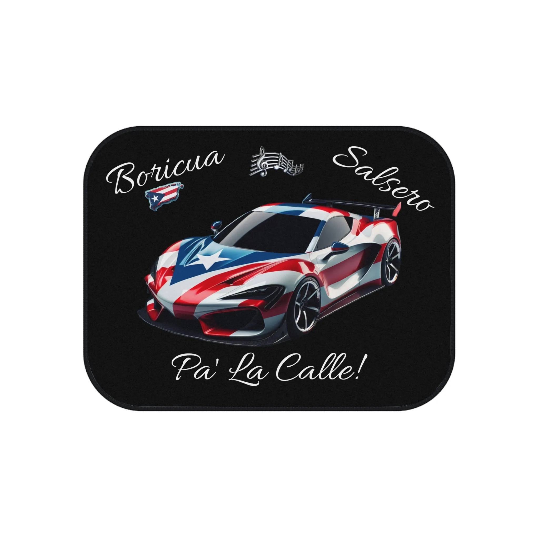 PUERTO RICO BORICUA SALSERO  PA' LA CALLE! CAR MATS (Set of 4)