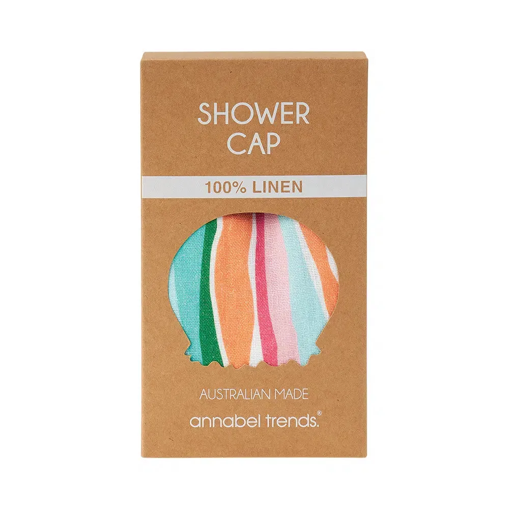Shower Cap - Linen - Sherbert Ribbons