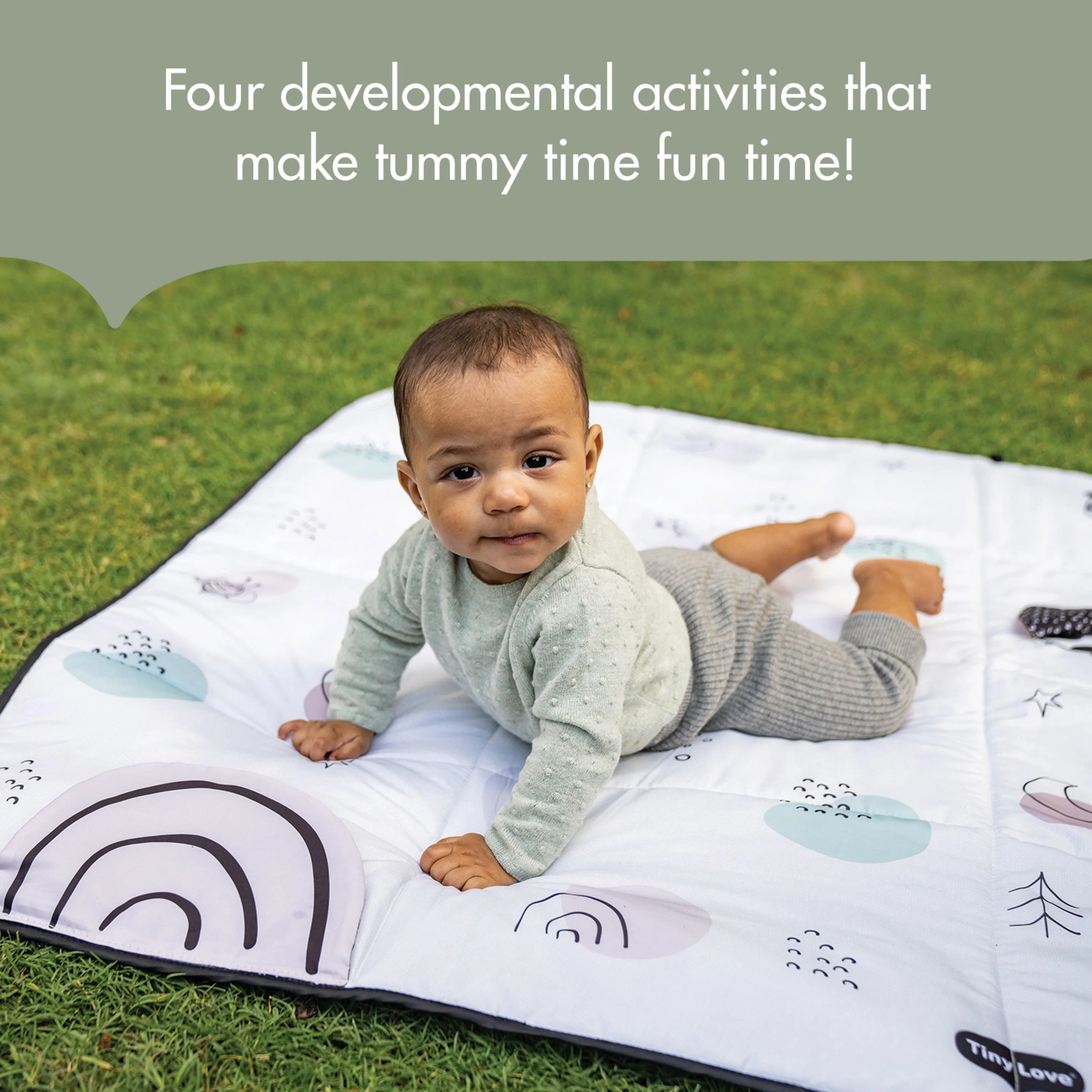 Tiny Love XL Outdoor Mat | Black & White Dcor Collection