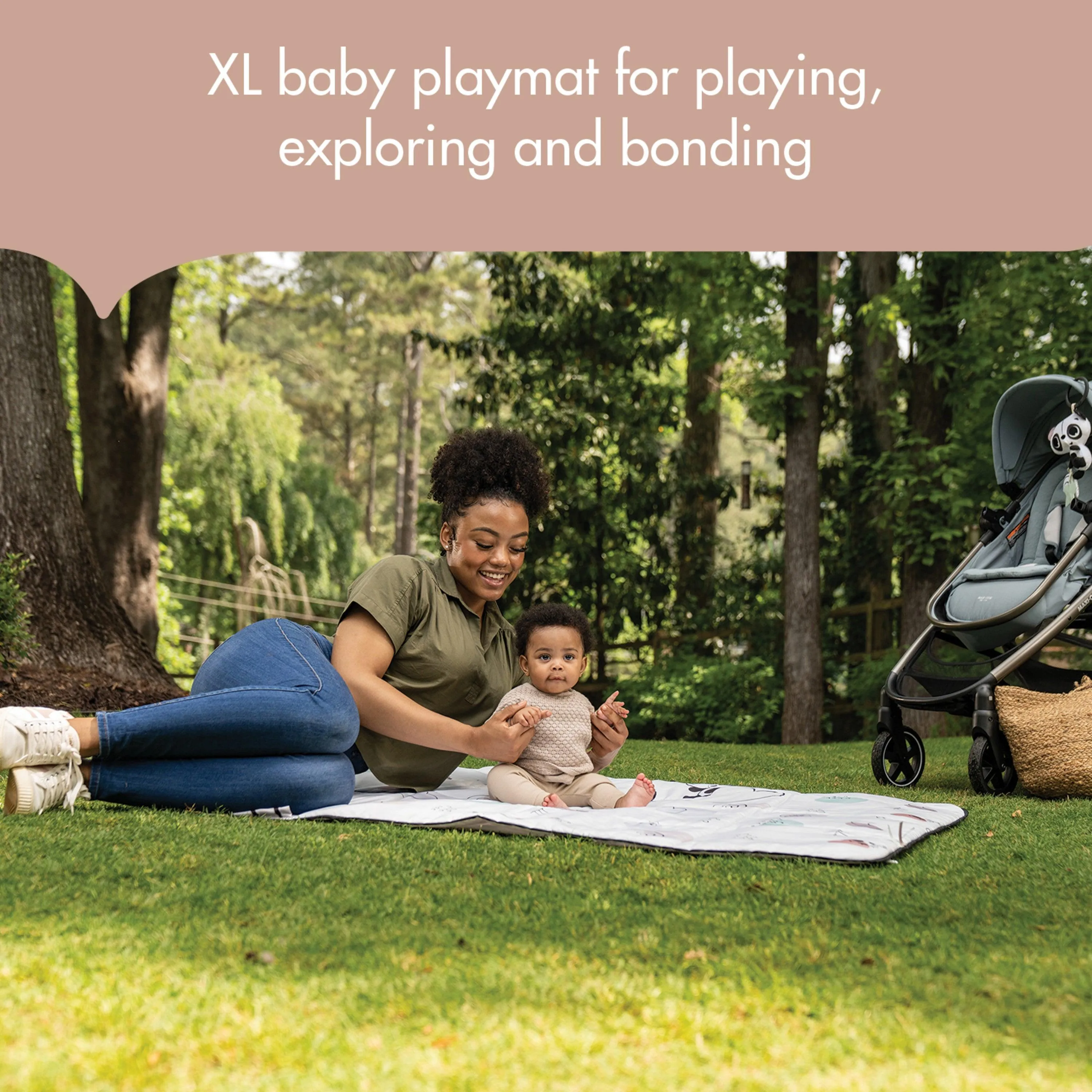 Tiny Love XL Outdoor Mat | Black & White Dcor Collection