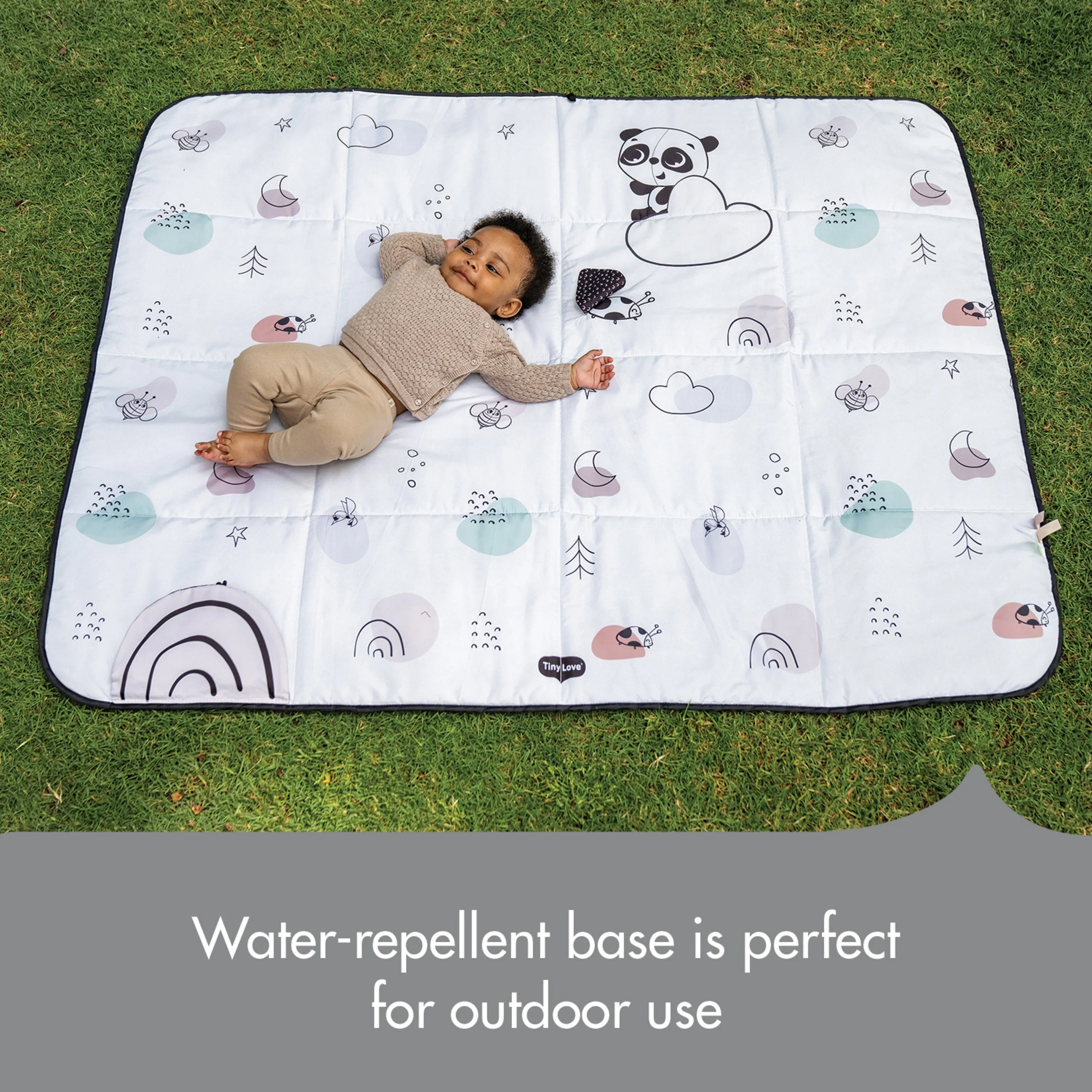 Tiny Love XL Outdoor Mat | Black & White Dcor Collection