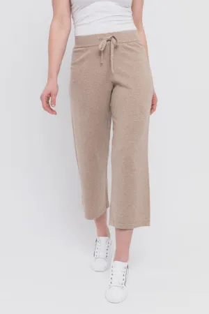 Wide Leg Knit Pants - Wheat